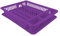 VIRSUS Scolastoviglie con vassoio raccogli goccia, dimensioni 45,5x36x7 cm, Scolapiatti plastica per i bicchieri piatti e tre scomparti per le posate Vari colori (viola)