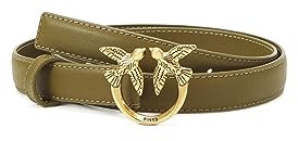 Pinko Love Berry H2 Belt Vitello Set Cintura, Verde (V62q_Verde Abete-Antique Gold), S Donna