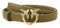 Pinko Love Berry H2 Belt Vitello Set Cintura, Verde (V62q_Verde Abete-Antique Gold), S Donna