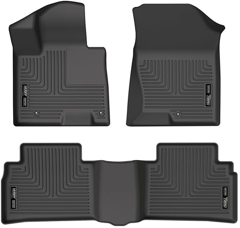 Husky Liners Weatherbeater Floor Mats | Fits 2022-2025 Hyundai Tucson (Excludes Hybrid Model) | Front & 2nd Row, 3-pc Black - 95781