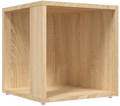vidaXL Beistelltisch Couchtisch Wohnzimmertisch Kaffeetisch Sofatisch Teetisch Tisch Eckregal Eckschrank Sonoma-Eiche 33x33x34,5cm Holzwerkstoff