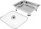 Sharplace Chafing Dish Food Tray with Clear Lid Stainless Steel Buffet Serving Utensils Rectangle Buffet Server Food Warmer Tray, Buffet Plates for Parties Banquet Picnic Wedding Hot Food,