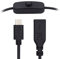 xiwai Cable USB-C tipo C macho a hembra de 4 A, interruptor de botón de encendido y apagado para teclado de laptop, Raspberry Pi 4B