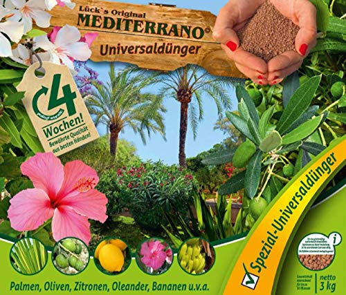Mediterrano Palmendünger – Premium Granulat für kräftige Palmen im Außenbereich – Langzeitwirkung, 100% wirksam 3 Kg