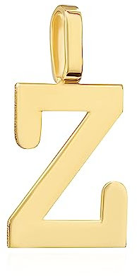NKlaus Kettenanhänger Buchstabe Z 333 Gelb gold 8 Karat 12x6mm Amulett Anhänger 14478