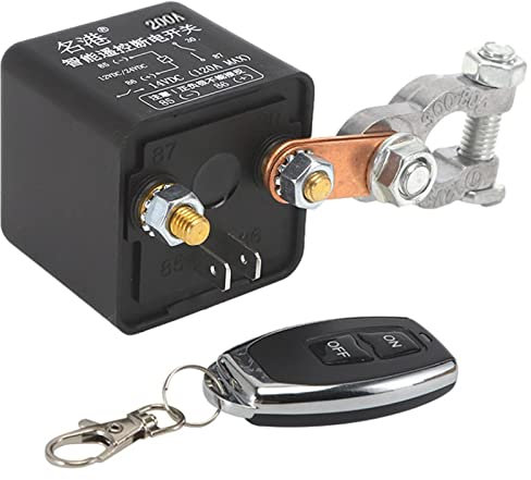 Aizuoni Batterietrennschalter | Batterietrennschalter für Fernbedienung - 24V / 12V 200A Ferngesteuertes Batterieschaltrelais für Autos, Campinganhänger, landwirtschaftliche Fahrzeuge