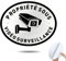 Goodvia Aluminium Brossé Propriété Privée sous Vidéo Surveillance Ovale 15x12cm avec Adhésif 1 pièce