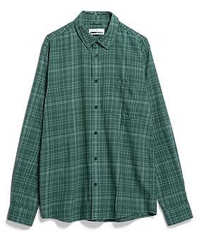ARMEDANGELS Herren Hemd Relaxed Fit aus Bio-Baumwolle AARSENIO Relaxed Fit Boreal Green - Green Spruce S