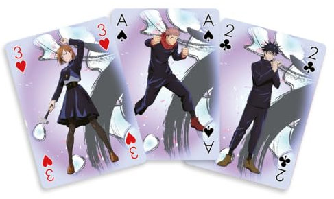 Crunchyroll - Jujutsu Kaisen - 52 Spielkarten - Poker, Kartenspiel, Deck, Playing Cards - original & lizensiert, White