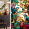 BBTISG 2 Stück Sichtschutz Fensterfolie, 45 x 100cm Fensterfolie Blickdicht Selbsthaftende Sichtschutz Fensterfolie statische Buntglasaufkleber für Zuhause, Büro, Badezimmer (Stil 2)