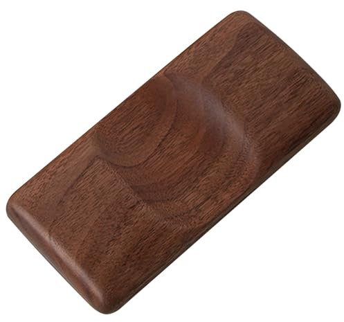 TARAKO Maus-Handgelenkstütze - Ergonomische -Handballenauflage für Tastatur und Handgelenk,Walnuss-Handgelenkauflage, Massivholz-Mauspad-Handgelenkschutz für Computer-Tastatur- aus