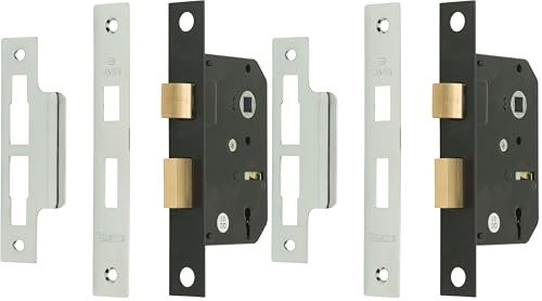 Sterling MLS325N 2.5-inch/65mm 3-Lever Sashlock - Nickel (Pack of 2)