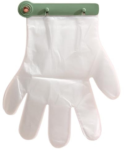 Tedious Glove Holder Organizer Wall Mounted | Glove Dispenser with 100 Gloves | Wall-Mounted Kitchen cooking Gloves Storage Clip | Transparent Food Prep Gloves for Kitchen Gadget