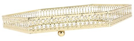 CAXUSD Plateau De Rangement Polyvalent Plateau à Cosmétiques Organisateur Verre Effet Miroir