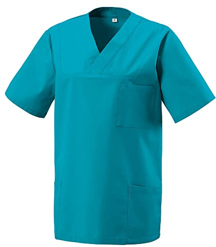 EXNER Medizinischer Schlupf-Kasack, OP-Kasack, Unisex, für Krankenpflege, Altenpflege, Farbe Teal, Größe 6XL