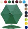 Toile De Rechange Pour Parasol De 200cm 270cm 300cm 6/8 Baleines, Auvent De Rechange Pour Parasol D'extérieur, Polyester Anti Uv 50+, Résistant À La Décoloration(Color:Green,Size:8 ribs-3m(9.8ft))