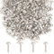 Werownsgso 200 Stück, 8 x 16 mm Mini Brads aus Metall mit rundem Kopf, Bänder, für Scrapbooking, Dekoration, Basteln, Basteln, Papier, Prägung, Zubehör (Silber)