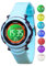 Facasu Kinderuhr Digital für Mädchen Jungen, wasserdichte,Bunt Light,Outdoor Sport Uhren, Einfaches Ablesen Einstellen der Uhrzeit mit Stoppwatch Alarm für Kinder im Alter von 4–15 Jahren (Blau)