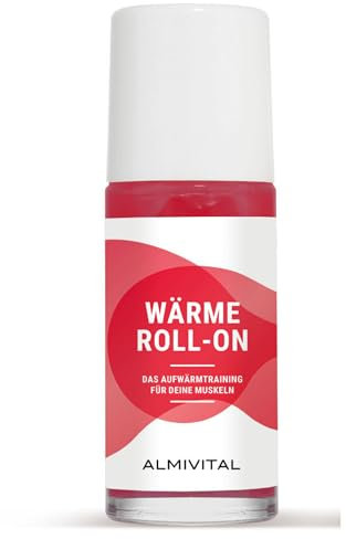 ALMIVITAL Wärme Roll-On to go | Um Verspannungen & Blockaden zu lösen | Verbessert die Durchblutung | Lindert Schmerzen | Natürliche Pflanzenextrakte | Ideal für unterwegs | 50ml