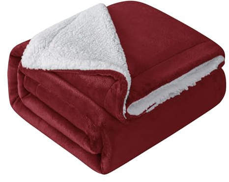 Cotton Castle Hochwertige Wohndecken Kuscheldecken, extra Dicke warm Sofadecke/Couchdecke Sherpa