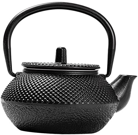 FUNOMOCYA Mini Cast Iron Teapot Decorative Tea Kettle Vintage Style Black Desktop Ornament Household Mini Tea Pet