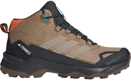 Adidas Mens Terrex Skychaser Ax5 Mid Top Gore-TEX Hiking Shoes Cardboard/Blanch Cargo/Semi Impact Orange 9 Medium