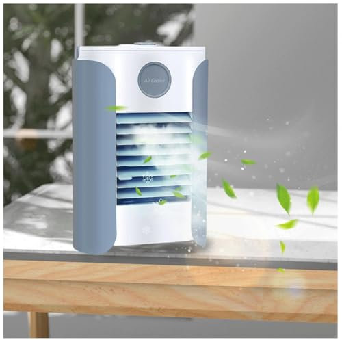 Acondicionado Portatil 3 En 1,Con Función De Altavoz Bluetooth Aire Acondicionado Portatil Pequeño Silencioso,Con Asidero Climatizador De Aire Portátil Adecuado Para Oficina,Dormitorio Familiar,Etc