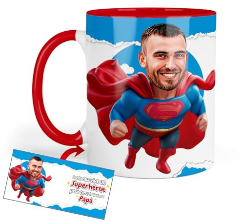 Kembilove Regalos personalizados | Regalos originales para hombre | Idea de Regalo Día del Padre | Regalo hombre | Taza personalizada Caricatura | Tazas originales para regalar (Modelo 2)