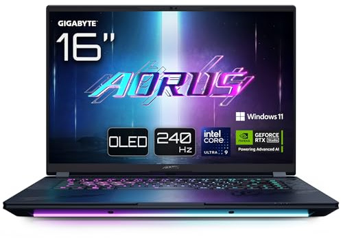 Gigabyte AORUS Master 16 BYH Gaming-Laptop - 16,0“, 240Hz OLED, Intel Core 275HX, RTX 5080 GPU, 32GB DDR5 5600MHz, 2 x Gen4 1TB SSD, Windows 11 Pro, 2 Jahre Garantie, AORUS Master 16 BYHC5DEE65SP