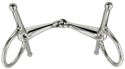 Equine Smile ES0105 Gebiss Knebeltrense Schenkeltrense Einfach Gebrochen aus Edelstahl 21 mm (13.5 cm)