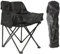 Harbour Housewares Premium Klapp-Campingstuhl mit Taschen und Tragetasche - 110kg Kapazität - Schwarz - 1x Erwachsene Schwerlast Faltbar Tragbar Leicht Draußen Angeln Garten Strand Picknickstühle