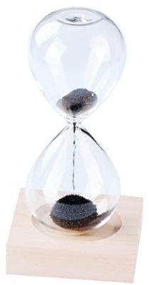 JOINPAYA Sablier Magnétique Créatif Verre Noir Décoration De Bureau Originale Minuteur De Table Élégant pour Maison Et Bureau Idée Cadeau Anniversaire