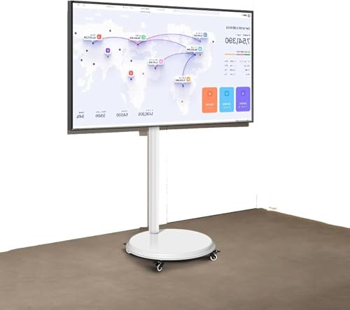 LXXW Support TV sur Pied Support TV LCD pivotant à 360 degrés - Chariot TV Mobile sur roulettes for écrans de 24 à 55 Pouces, VESA Max. 200 x 200 mm