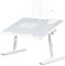 Support Ordinateur Portable Lit, Table de Lit avec Refroidisseur PC Portable, Support pour Tablette,Tiroir, Réglable en Hauteur et Angle-60 * 40 * 26-39cm-Gris