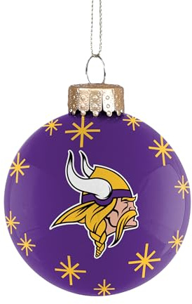 NFL Minnesota Vikings Baumschmuck Glass Ball Glas Kugel Anhänger Ornament Weihnachtsbaum