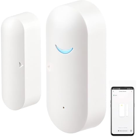 Sensores WiFi para Puerta y Ventana - Alarma Inteligente con Notificación Inmediata y Control por Aplicación-Sistema de Seguridad para el Hoga -Compatible con Alexa y Google Home-Sin Necesidad de Hub