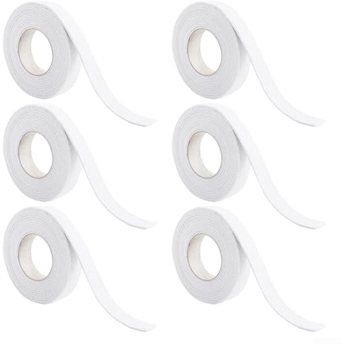 Ruban d'étanchéité autocollant pour fenêtre et porte en verre - Bande d'absorption d'eau en feutre pour salle de bain, cuisine, sous-sol (blanc)