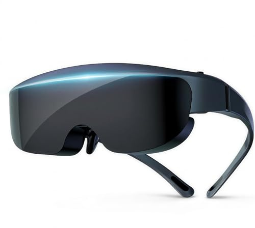 VBESTLIFE Intelligente VR-Brille, 400-Zoll-Virtual-HD-Bildschirm mit Myopieeinstellung von 0–600°, OLED-Display, Integrierte Lautsprecher, Typ C für Telefonkino und Spiele