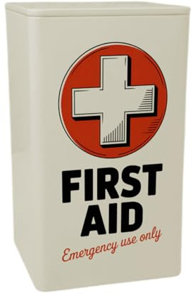 speecheese Dose 900ml FIRST AID Retro für die erste Hilfe im Vintage-Stil | für stilvolle Aufbewahrung