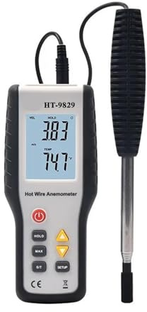 Compteur numérique Portable de vitesse du vent, haute sensibilité, anémomètre thermique à fil chaud, Instruments mesure, HT-9829