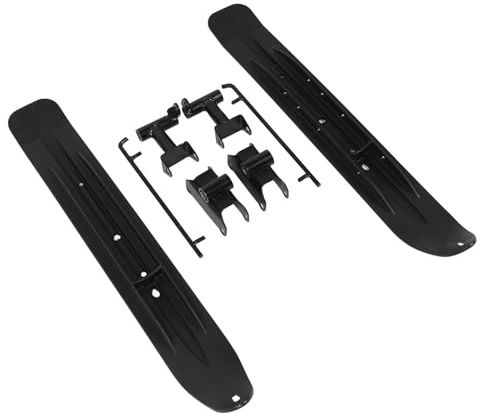 Drfeify Snowbike-Schlitten, Metall-Kunststoff-ATV-Vorderkufenpaar mit Anti-Rutsch-Textur, Verbesserte Griffigkeit, Stabile Kontrolle für ATV UTV Go Kart Quad Bike Snow Racer