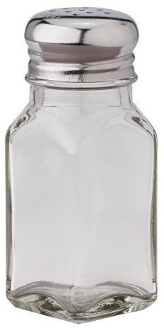 HIC Harold Import Co. 7004-HIC Salz- und Pfefferstreuer im klassischen Diner-Stil, Glas, quadratisch, 57 g