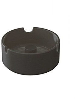 WACA 1804 Aschenbecher Kunststoffaschenbecher stapelbar und glutfest, Farbe:schwarz, Größe:Dm 100 mm / 43 mm h