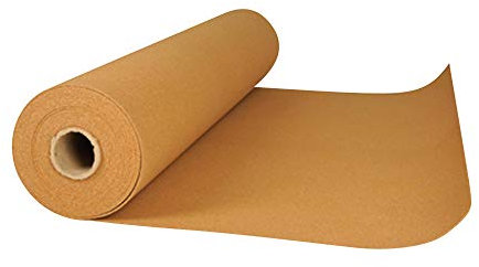 acerto 16090 Rouleau de liège pour l'isolation acoustique - 10m x 8mm * Isolant thermique * Hautement élastique * Rouleau de liège antipolluant | Rouleau de liège comme sous-couche isolante, sous-couche de parquet, sous-couche de