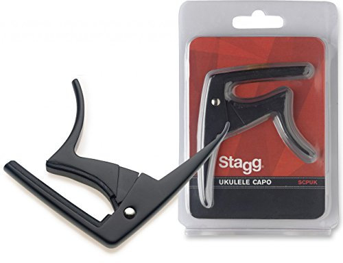 Stagg 21300 Trigger CAPO Ukulele Kapodaster schwarz