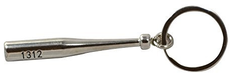 Schlüsselanhänger Baseballschläger aus Metall 7 cm