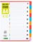 D.RECT K10 Index Dividers Cardboard Index Dividers for Folders DIN - A4 Dividers 10 Pieces Made of Cardboard 1-10 9398