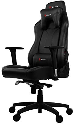 Sharkoon Vernazza Sedia da Gioco, Finta Pelle, Nero, 50 x 55 x 130 cm