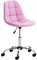 CLP Silla De Escritorio Emil En Simil Cuero & Base con Ruedas I Silla De Ordenador Altura Regulable & Giratoria, Color:Fucsia