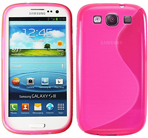 ebestStar - kompatibel mit Samsung Galaxy S3 Hülle i9300 i9305 Flex Silikongel Handyhülle, Klar TPU Schutzhülle, S-line, Pink